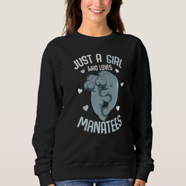 Sudadera Just a Girl who loves Manatees Sea Cow Manatee Kid (Anverso)