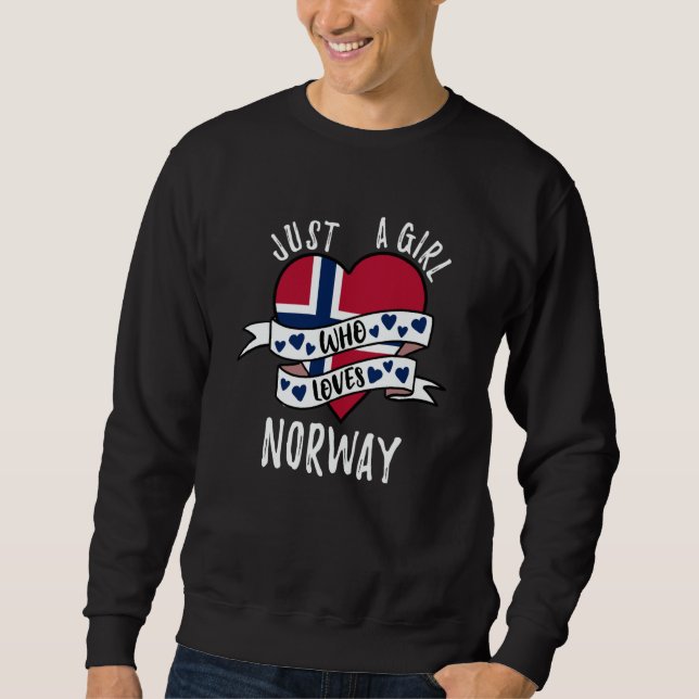 Sudadera Just A Girl Who Loves Norway (Anverso)