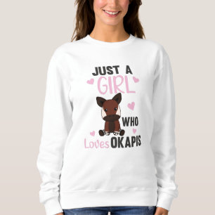 Sudadera Just A Girl who loves Okapis Waldgiraffe Zebra