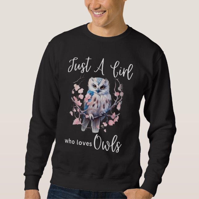 Sudadera Just A Girl Who Loves Owls Witch Owl On Tree (Anverso)