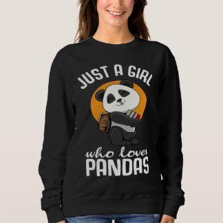 Sudadera Just A Girl Who Loves Panda School Back to school