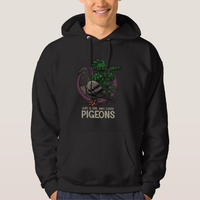 Sudadera Just a girl who loves pigeons (Anverso)