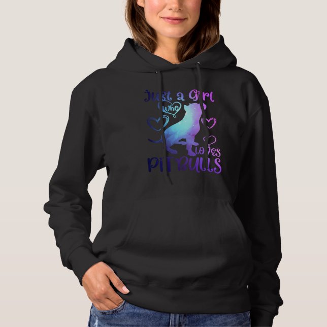 Sudadera Just a Girl Who Loves Pitbulls Dog  Awesome Cute (Anverso)