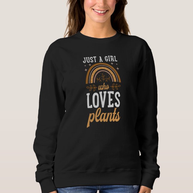 Sudadera Just A Girl Who Loves Plants Bohemian Rainbow Boho (Anverso)
