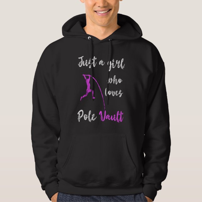 Sudadera Just A Girl Who Loves Pole Vault Rod Jump Springer (Anverso)
