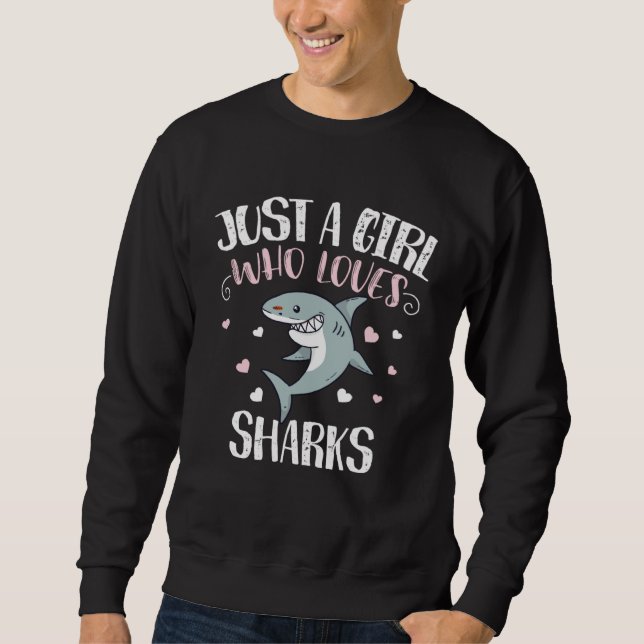 Sudadera Just A Girl Who Loves Sharks (Anverso)