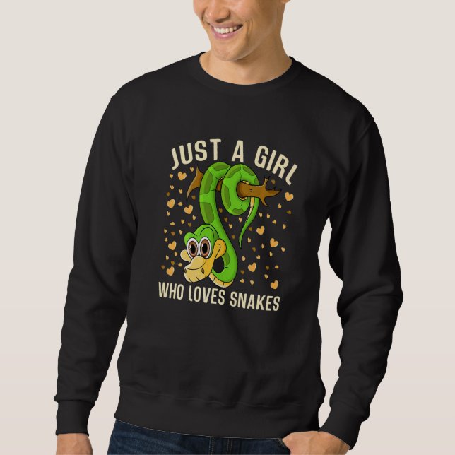 Sudadera Just a Girl Who Loves Snakes Cute Snake Themed Lov (Anverso)