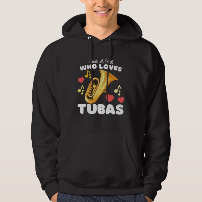 Sudadera Just A Girl Who Loves Tubas  Cute Girls Tuba (Anverso)