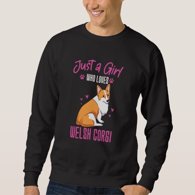 Sudadera Just A Girl Who Loves Welsh Corgi (Anverso)
