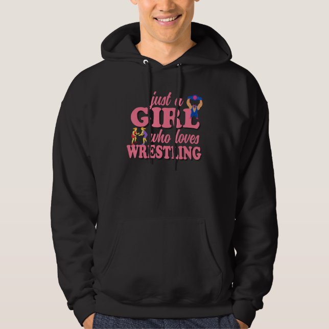 Sudadera Just A Girl Who Loves Wrestling Player Wrestling C (Anverso)