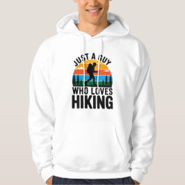 Sudadera Just A Guy Who Loves Hiking Retro Hoodie