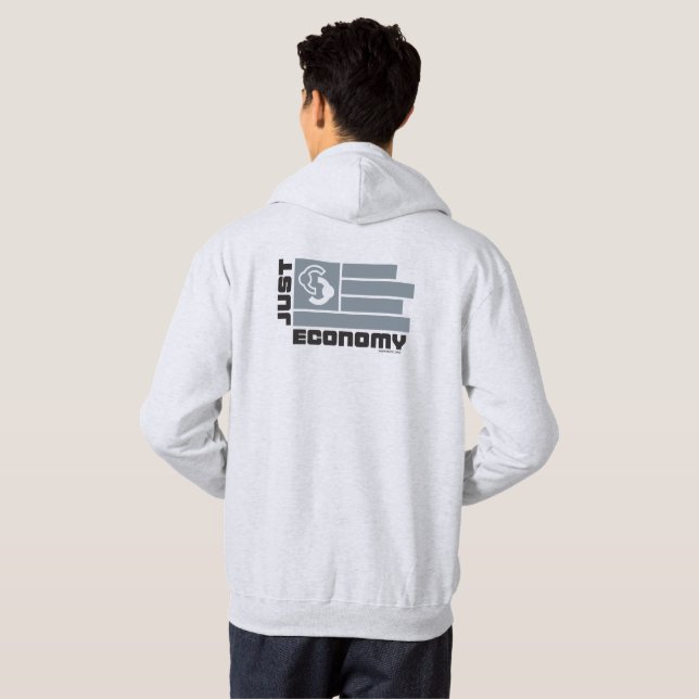 Sudadera Just Economy Hoodie con doble cara - gris (Reverso completo)