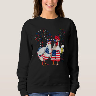Sudadera Just Here To Bang Usa Flag Chicken Beer Firework 4