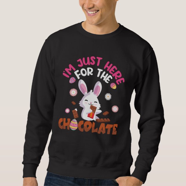 Sudadera Just Herre For The Chocolate Bunny Easter Day Kids (Anverso)