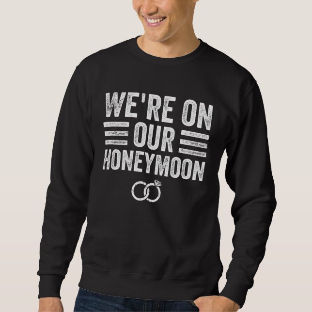 Sudadera Just Married Couples Matching Honeymoon (Anverso)