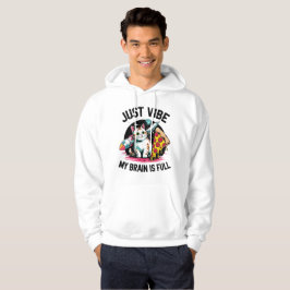 Sudadera "Just Vibe" - Camiseta espacial Cat & Pizza