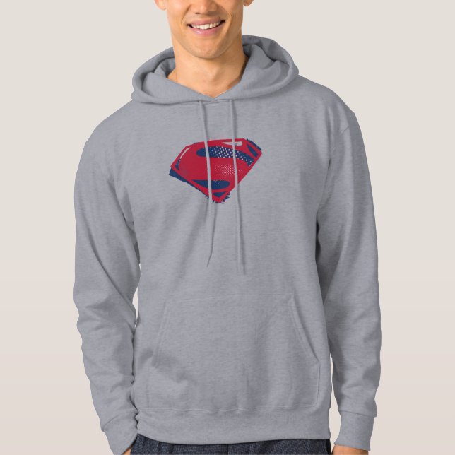 Sudadera Justice League | Brush & Halftone Superman Symbol (Anverso)