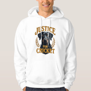 Sudadera Justicia Para Cricket Tipografía Memorial de Perro