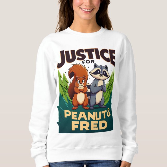 Sudadera Justicia para Peanut The Squirrel y Fred (Anverso)