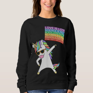Sudadera Justicia social Unicornio protesta por la igualdad