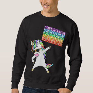Sudadera Justicia social Unicornio protesta por la igualdad