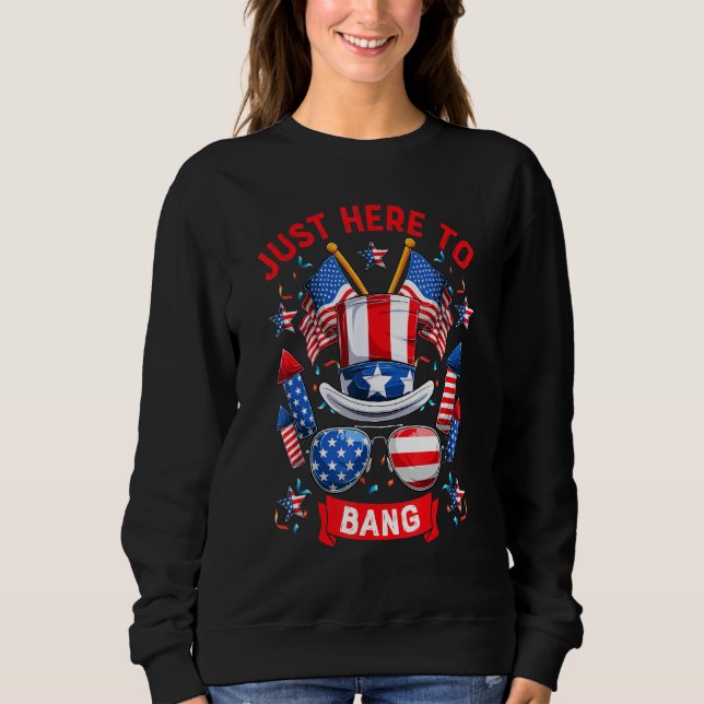 Sudadera Justo Aquí Para Bang Bang American Flag (Anverso)