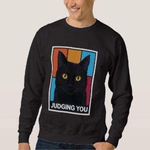 Sudadera Juzgándote Ropa Divertida para Amantes de Gatos Fe