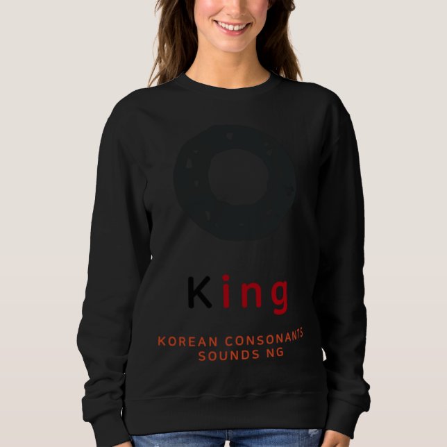 Sudadera K culture Korean alphabet Hangul Consonant   14 (Anverso)