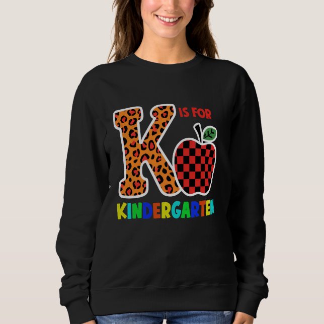 Sudadera K es para el profesor de guardería Leopard Apple p (Anverso)