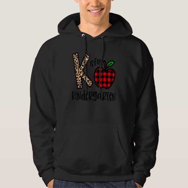 Sudadera K Es Para El Profesor De Jardines De Niños Leopard (Anverso)