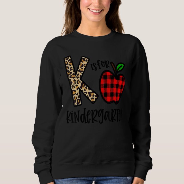 Sudadera K Es Para El Teatro De Jardín De Niños Leopard Buf (Anverso)