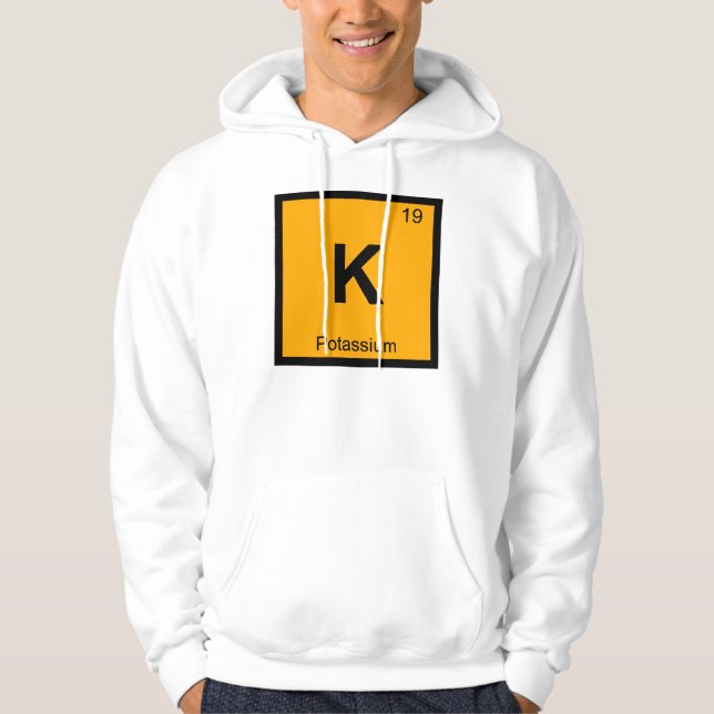 Sudadera K - Química del Potasio Símbolo de la Tabla Periód (Anverso)