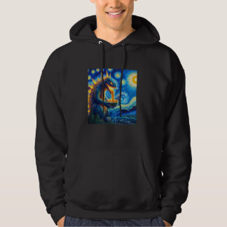 Sudadera Kaiju japonés retro comiendo una noche estrellada