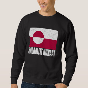 Sudadera Kalaallit Nunaat Flag Grunge Vintage Souvenir Gree