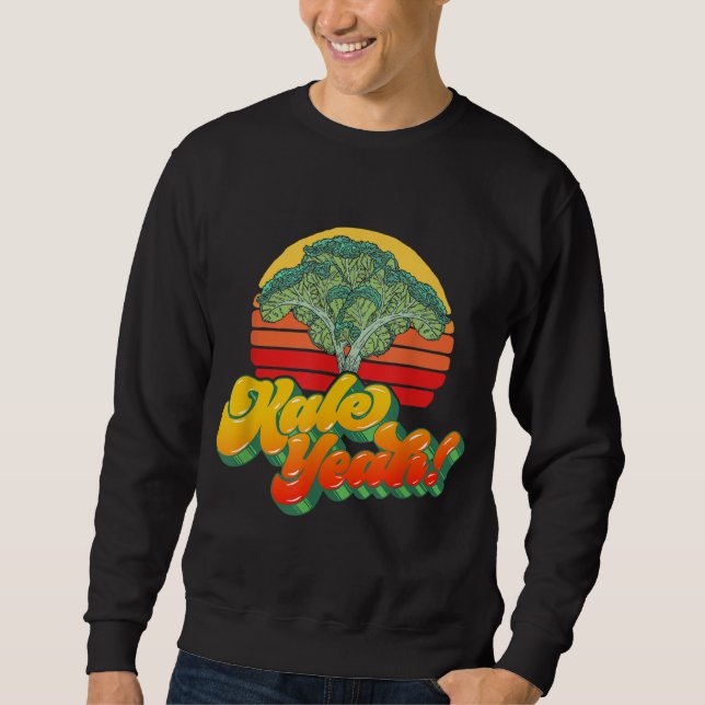 Sudadera Kale Yeah Gracioso Vegetable Vintage Retro Amanece (Anverso)