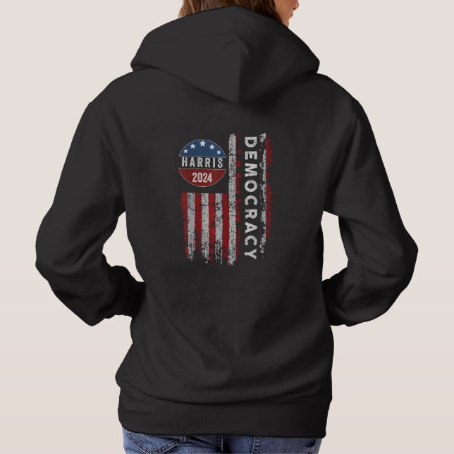 Sudadera Kamala 2024 Presidente democrático de la bandera d (Reverso)
