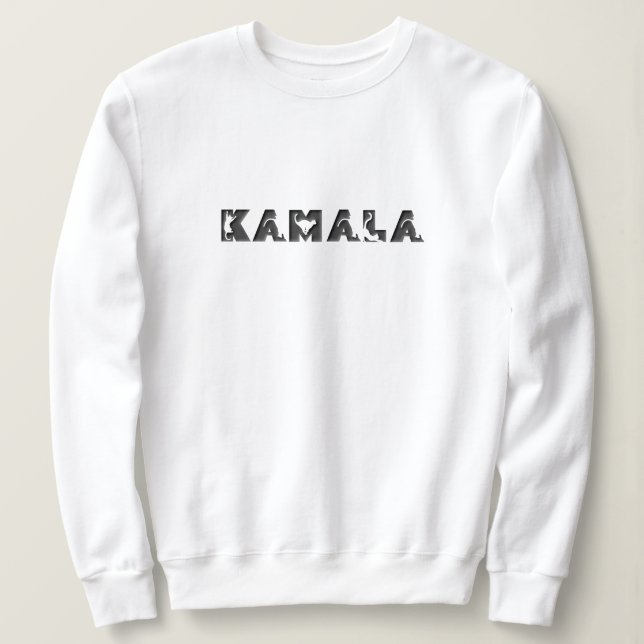 Sudadera KAMALA en el alfabeto del gato (Anverso del diseño)