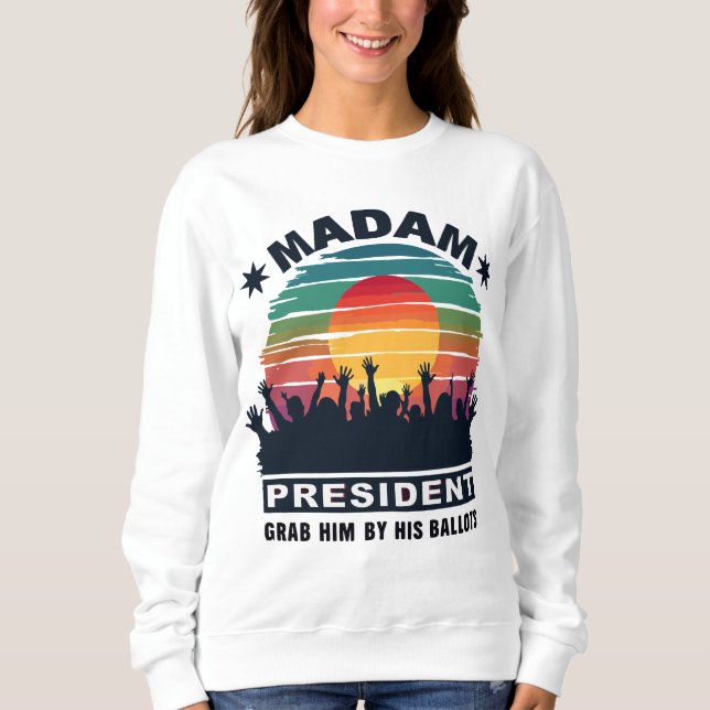 Sudadera Kamala Harris 2024, Señora Presidenta 2024 v2 (Anverso)