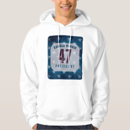 Sudadera Kamala Harris 47 presidente. Blanca