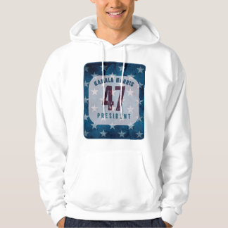 Sudadera Kamala Harris 47 presidente. Blanca