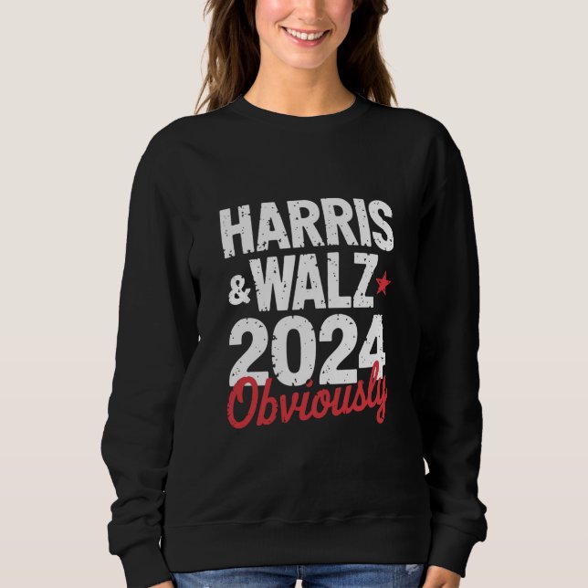 Sudadera Kamala Walz Obviamente 2024 Harris Waltz 2024 (Anverso)