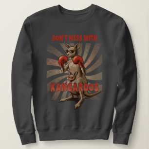 Sudadera Kangaroo de boxeo retro - Animal divertido