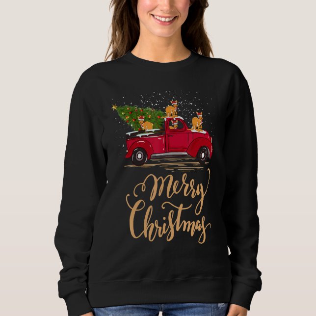 Sudadera Kangaroo Driing Christmas Tree Truck Kangaroo Chr (Anverso)