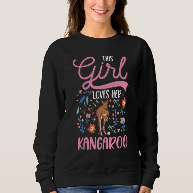 Sudadera Kangaroo Girl Australia Australian Kangaroo (Anverso)