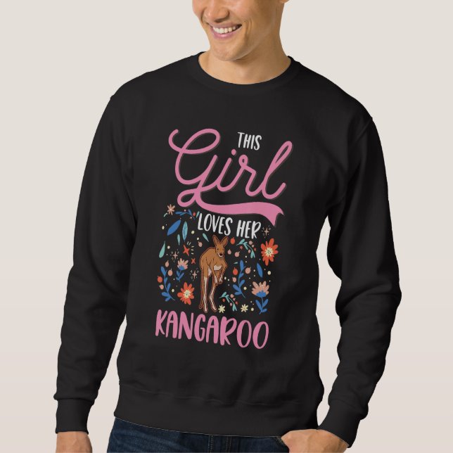 Sudadera Kangaroo Girl Australia Australian Kangaroo (Anverso)