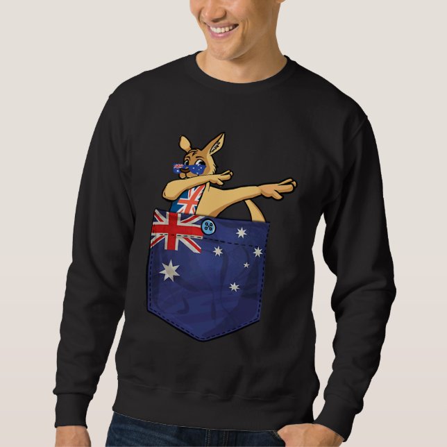 Sudadera Kangaroo In Your Pocket Australia Flag  Australia (Anverso)