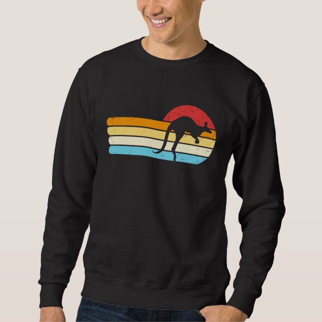 Sudadera Kangaroo Retro Sunset Aussie Australia Kids Kangar (Anverso)