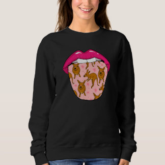 Sudadera Kangaroo Tongue Australia Wildlife   Marsupial Kan