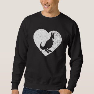 Sudadera Kangaroo Vintage White Heart Animal Valentines Da