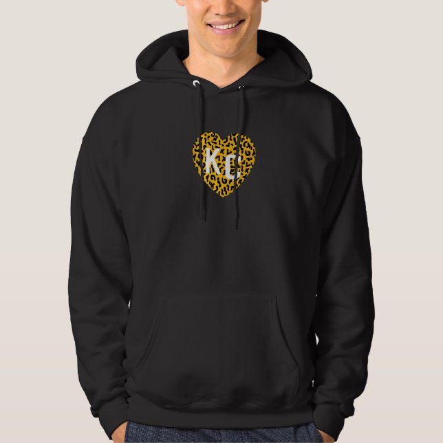 Sudadera Kansas City Kc Heart Animal Style Retro Cheetah Lo (Anverso)